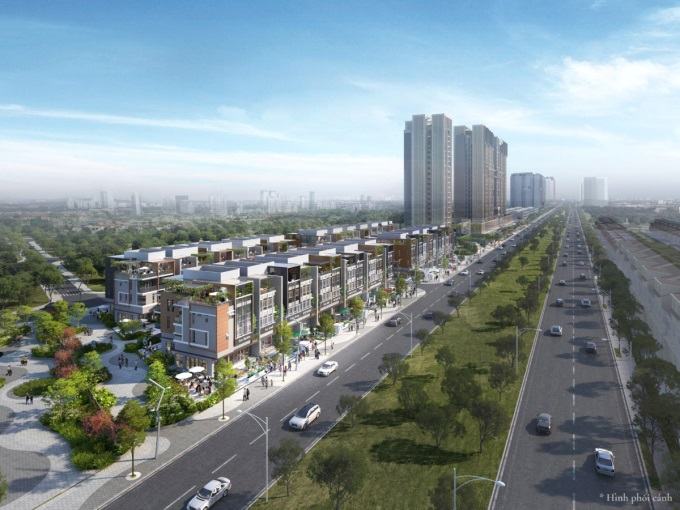 Phối cảnh Celesta Avenue tại mặt tiền đường Nguyễn Hữu Thọ.